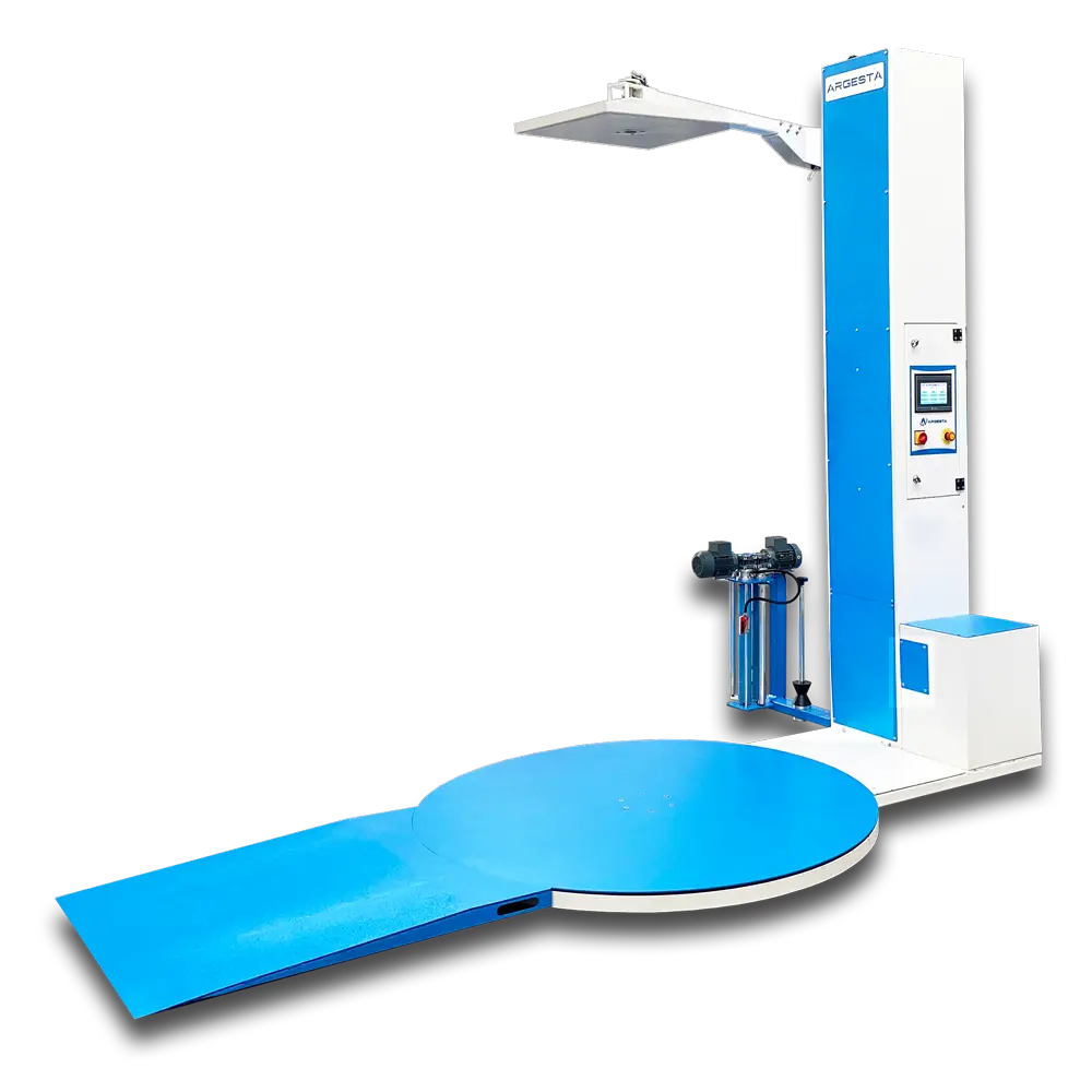 Argesta üstten baskılı palet streçleme makinesi